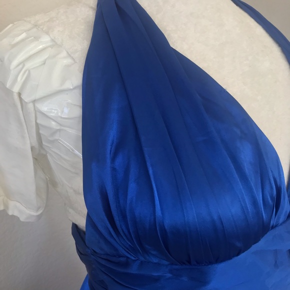 1950’s Style Marilyn Monroe Royal Blue Halter Dress size Small vintage pre2000 - Picture 5 of 11